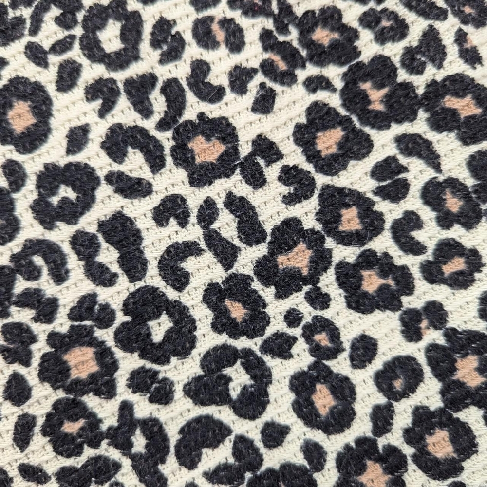 Ann Taylor Leopard Print Mesh Stitch Sweater - Picture 3 of 6